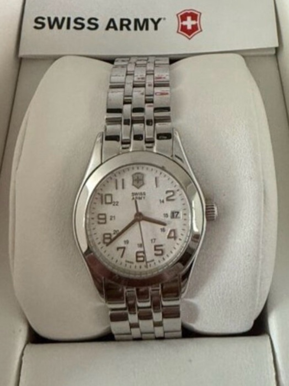 Victorinox Swiss Army Women’s Watch 30mm Stainless Steel White Dial